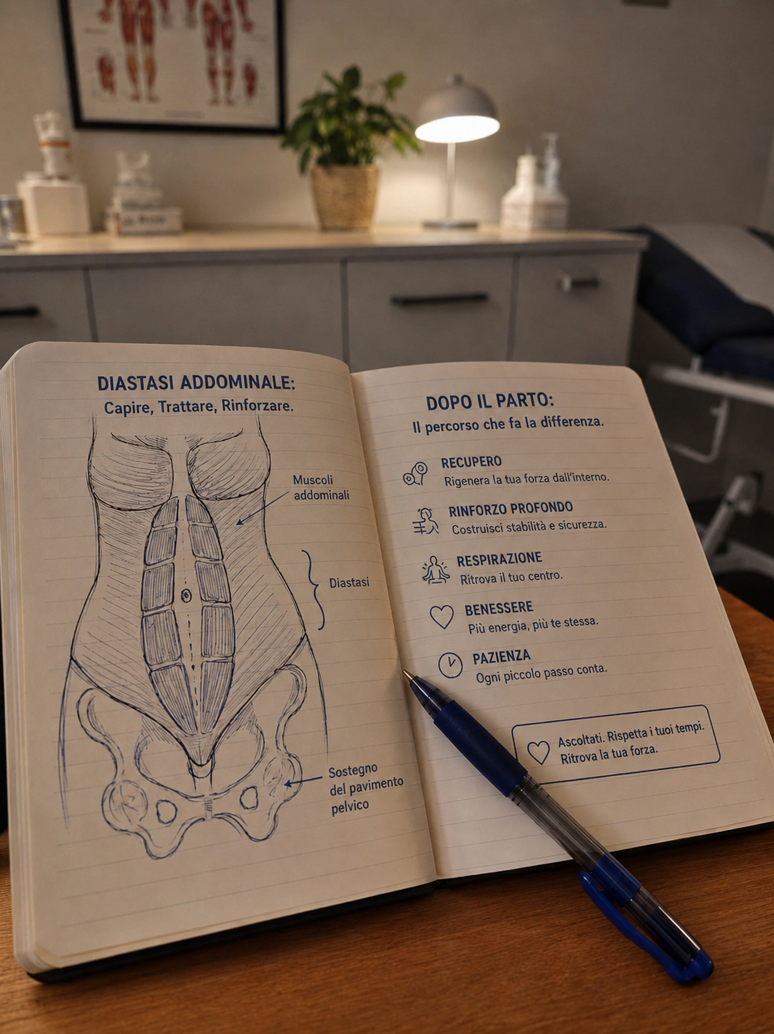 Studio medico — diastasi addominale